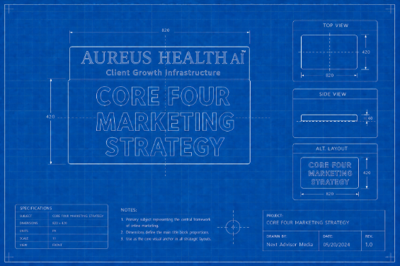 Minimalist circular system diagram with glowing segments on charcoal background.